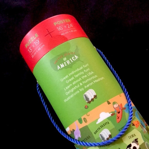 🐊 $35 NEW & SEALED Kids CROCODILE CREEK Poster+Puzzle USA 200 pieces Floor Game - Picture 4 of 8